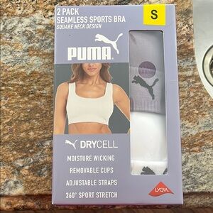 PUMA White Seamless Sports Bra 2-Pack